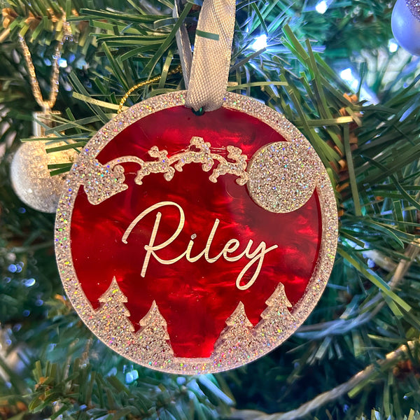 Gold/Silver personalised hanging decoration