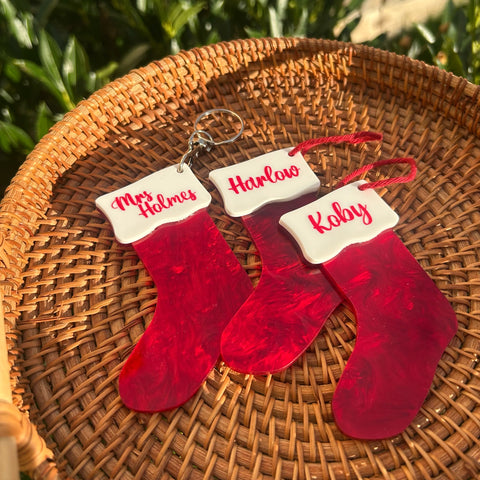 Personalised acrylic stocking decoration