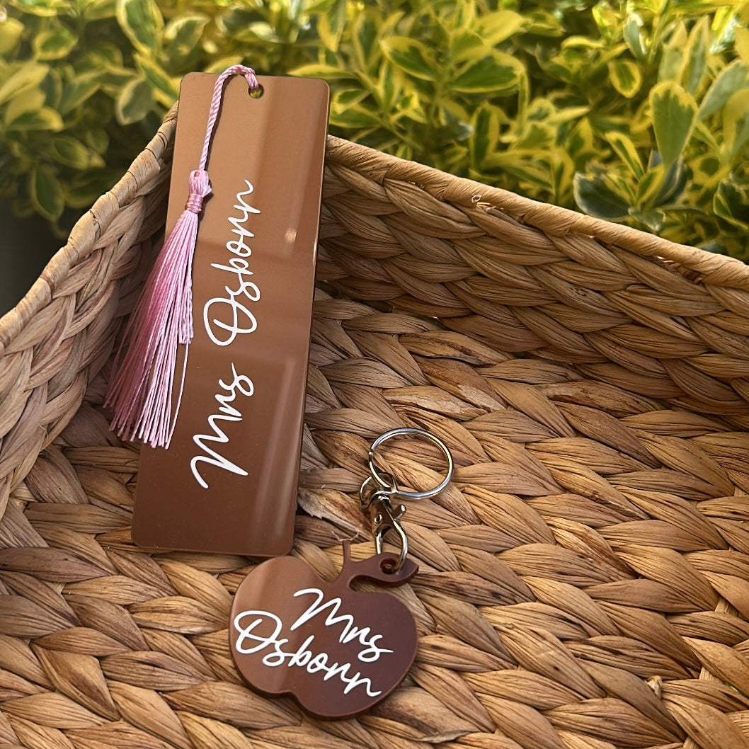 Bookmark and keyring set