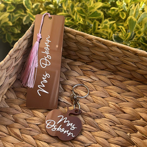 Bookmark and keyring set