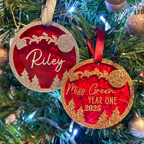 Gold/Silver personalised hanging decoration