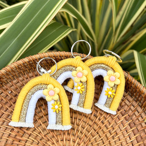 Yellow flower keyring