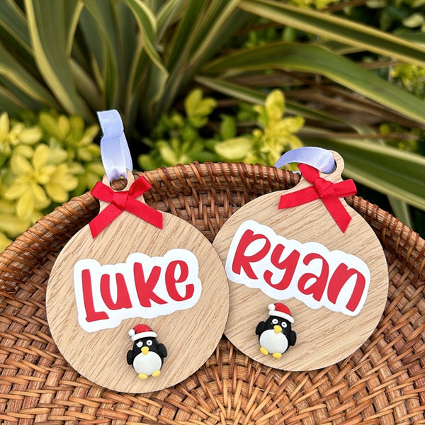 Hanging wooden bauble