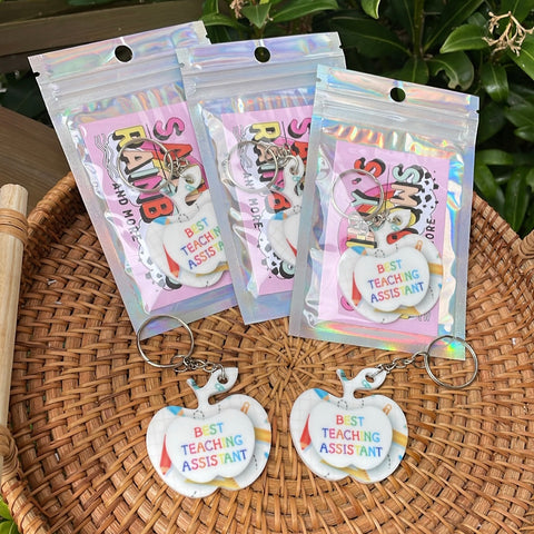 Acrylic keyring ‘teaching assistant’